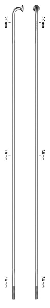 Sapim BLANK 270 Double Butted J-Bend Race Bicycle Spoke