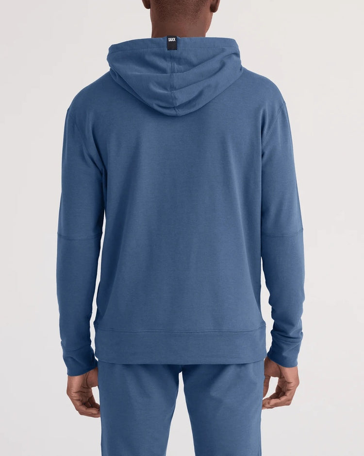 SAXX Men's 3Six Five Hoodie washed indigo blue