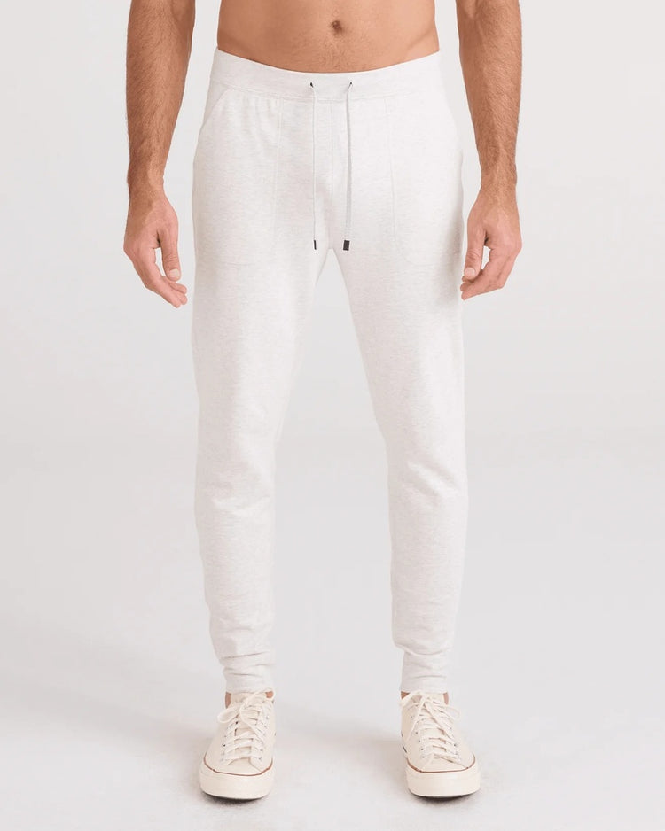 SAXX Men's 3Six Five Sweatpant steel heather white