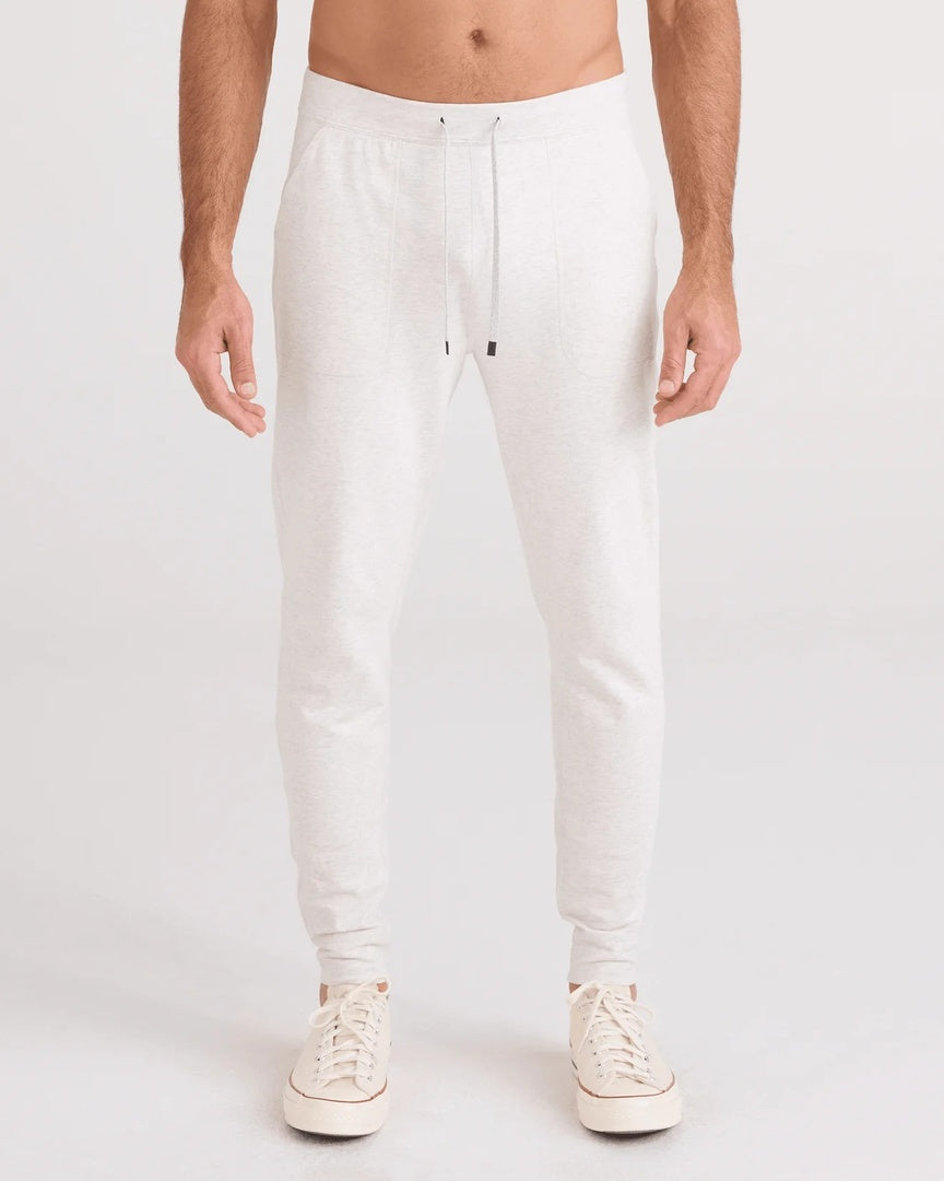 SAXX Men's 3Six Five Sweatpant steel heather white