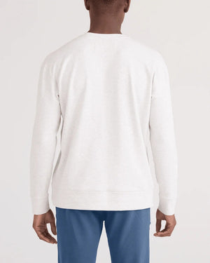 SAXX Men's 3Six Five Sweatshirt steel heather white