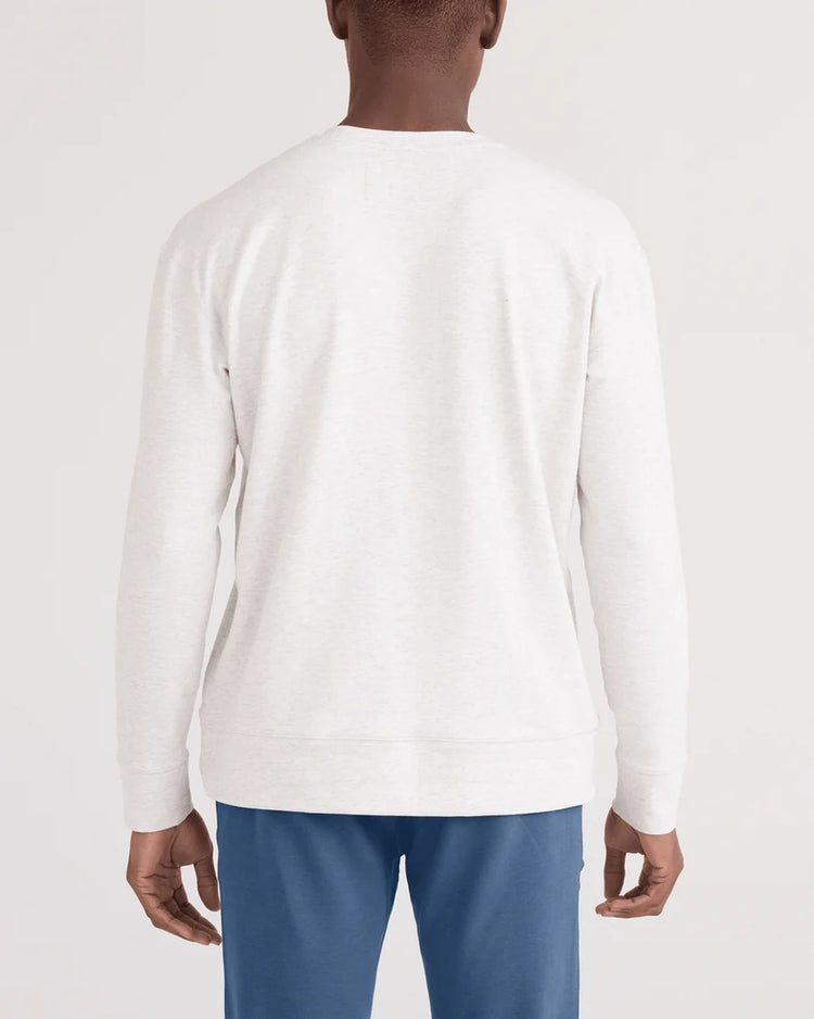 SAXX Men's 3Six Five Sweatshirt steel heather white