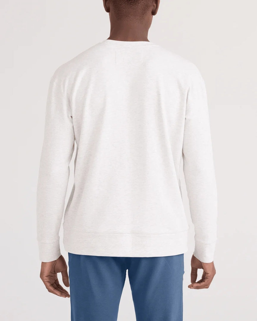 SAXX Men's 3Six Five Sweatshirt steel heather white