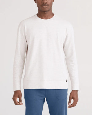 SAXX Men's 3Six Five Sweatshirt steel heather white