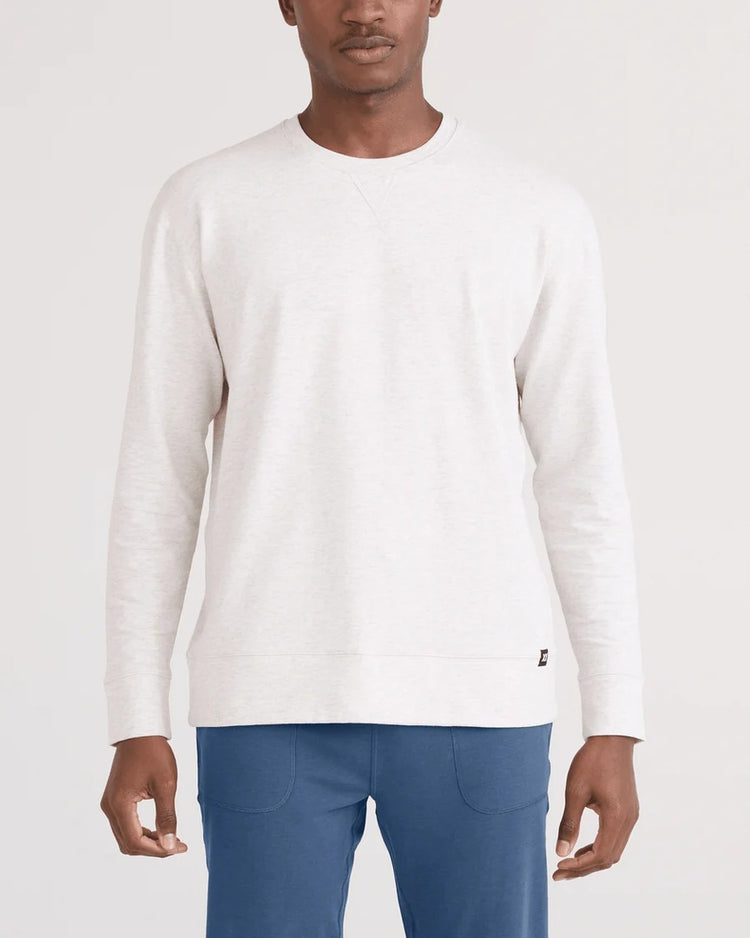SAXX Men's 3Six Five Sweatshirt steel heather white