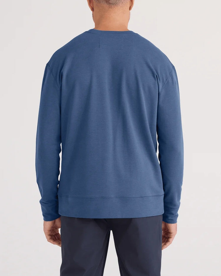 SAXX Men's 3Six Five Sweatshirt washed indigo blue