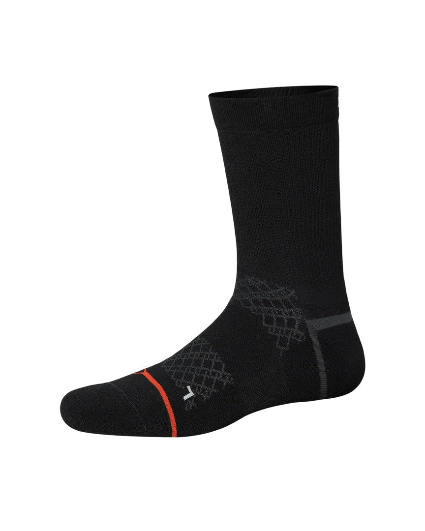 SAXX Men's Foot Hold Mid-Weight Crew Socks black