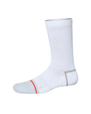 SAXX Men's Foot Hold Mid-Weight Crew Socks white