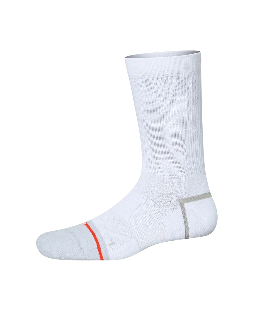 SAXX Men's Foot Hold Mid-Weight Crew Socks white