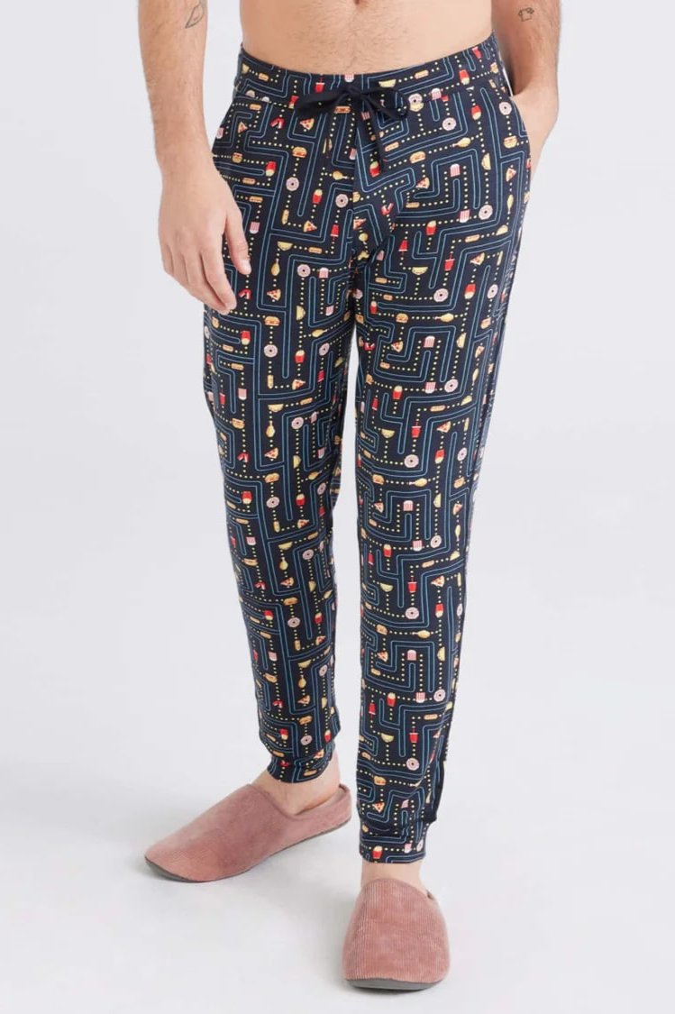 SAXX Men's Snooze Pants Pacman Black