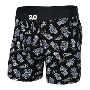 SAXX Men's Ultra Boxer Briefs Luck Devil Black