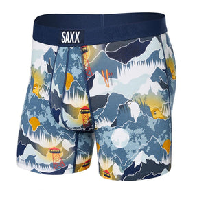 SAXX Men's Vibe Boxer Briefs Winter Skies Blue