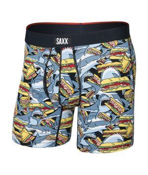 SAXX Men's Vibe Xtra Boxer Briefs shark sub grey