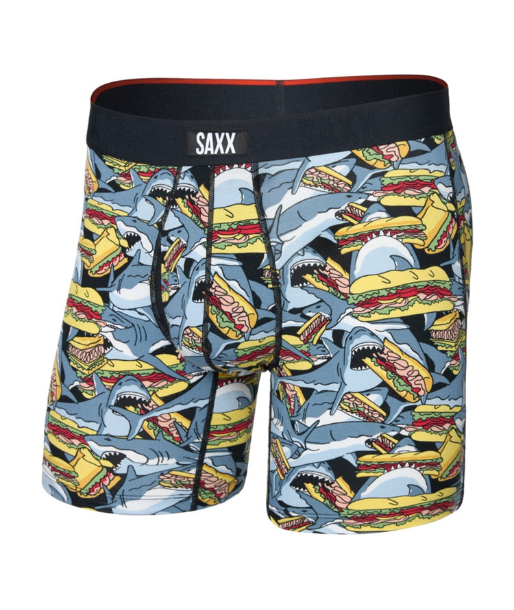 SAXX Men's Vibe Xtra Boxer Briefs shark sub grey
