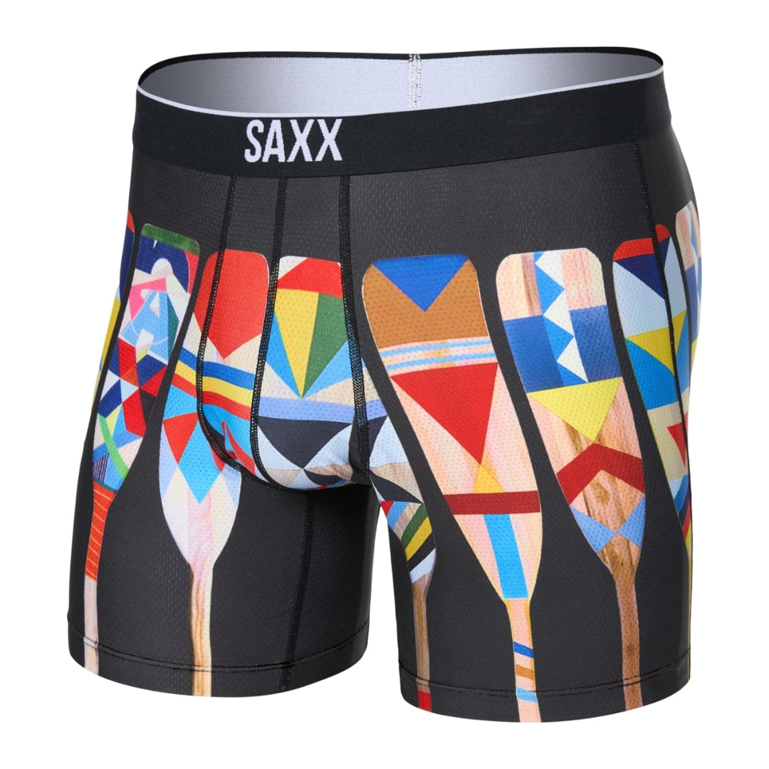 SAXX Men's Volt Boxer Briefs big oartiz multi color black