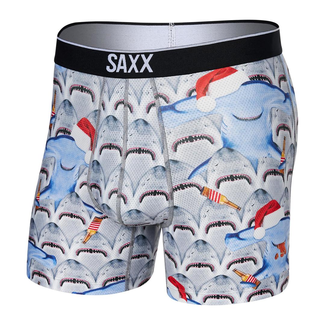 SAXX Men's Volt Boxer Briefs Get Hammered Grey