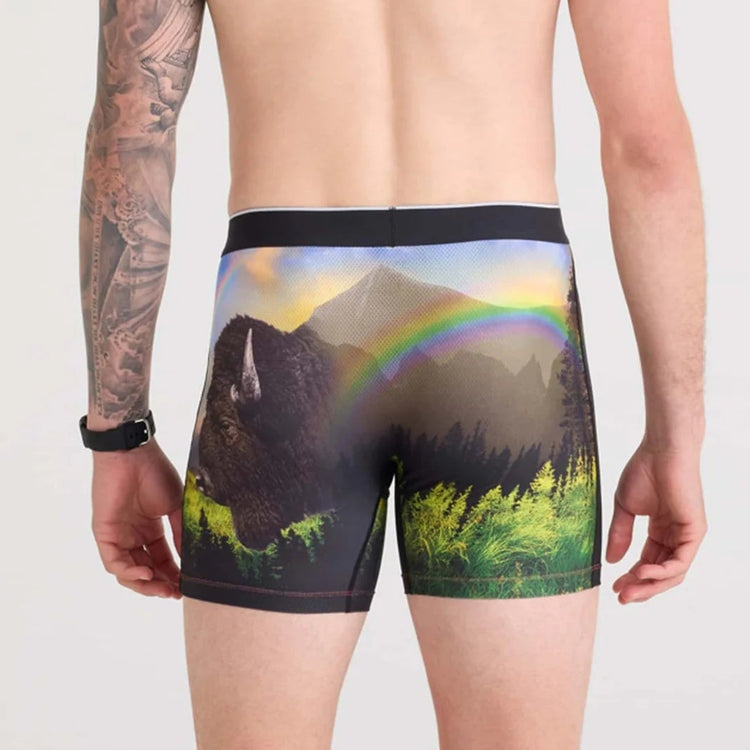 SAXX Men's Volt Boxer Briefs olympic scale brown