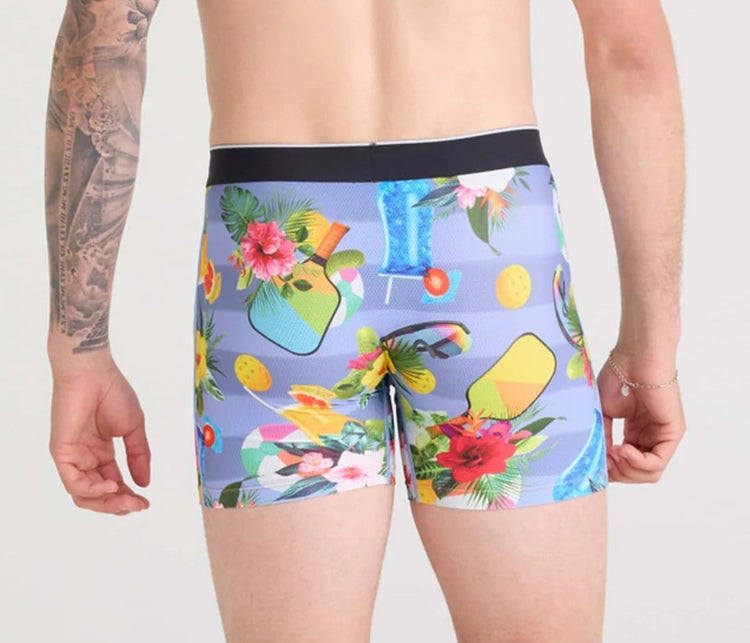 SAXX Men's Volt Boxer Briefs Pickleball Stripe blue