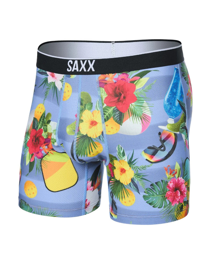 SAXX Men's Volt Boxer Briefs Pickleball Stripe blue