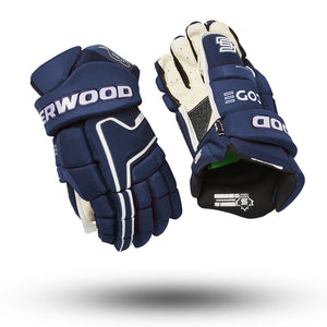 Sherwood Senior Code Encrypt Pro Hockey Player Gloves Navy