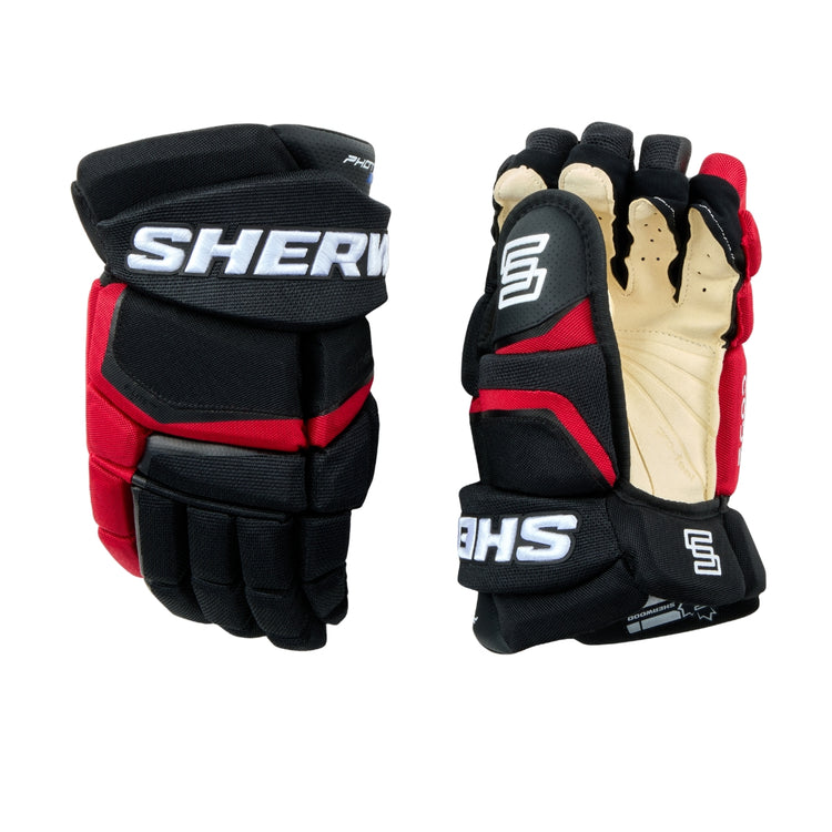 Sherwood Senior Code Photon 1 Hockey Player Gloves black/ red/ white