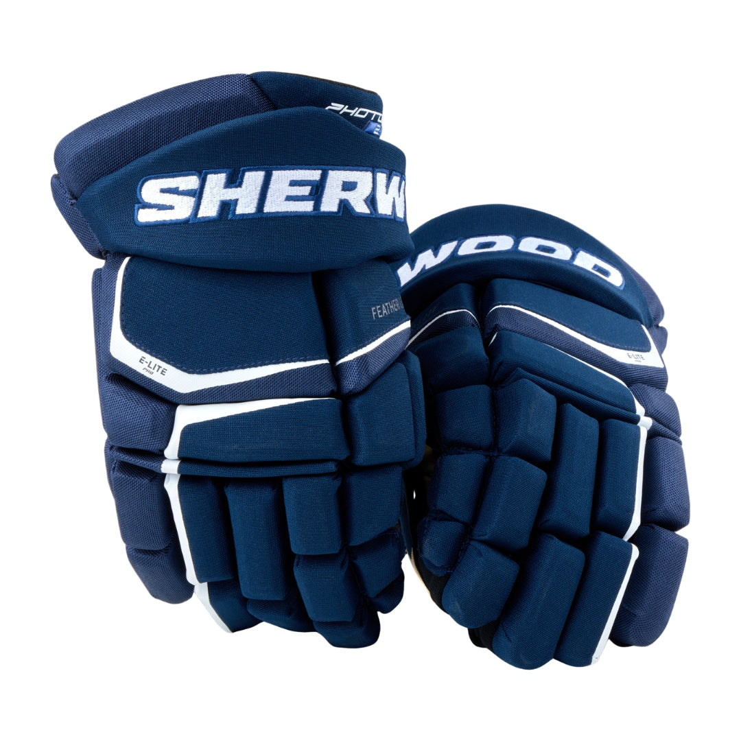 Sherwood Senior Code Photon 2 Hockey Player Gloves Navy
