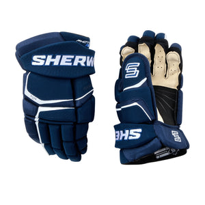 Sherwood Senior Code Photon 2 Hockey Player Gloves Navy