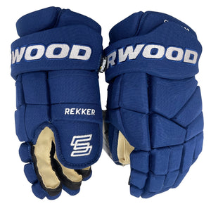 Sherwood Senior Pro Stock Hockey Player Gloves blue white