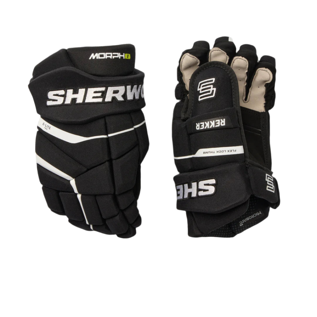 Sherwood Senior REKKER Morph 2 Hockey Player Gloves black white