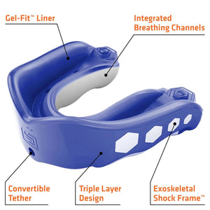 Shock Doctor Senior Gel Max Flavor Fusion Mouthguard blueberry