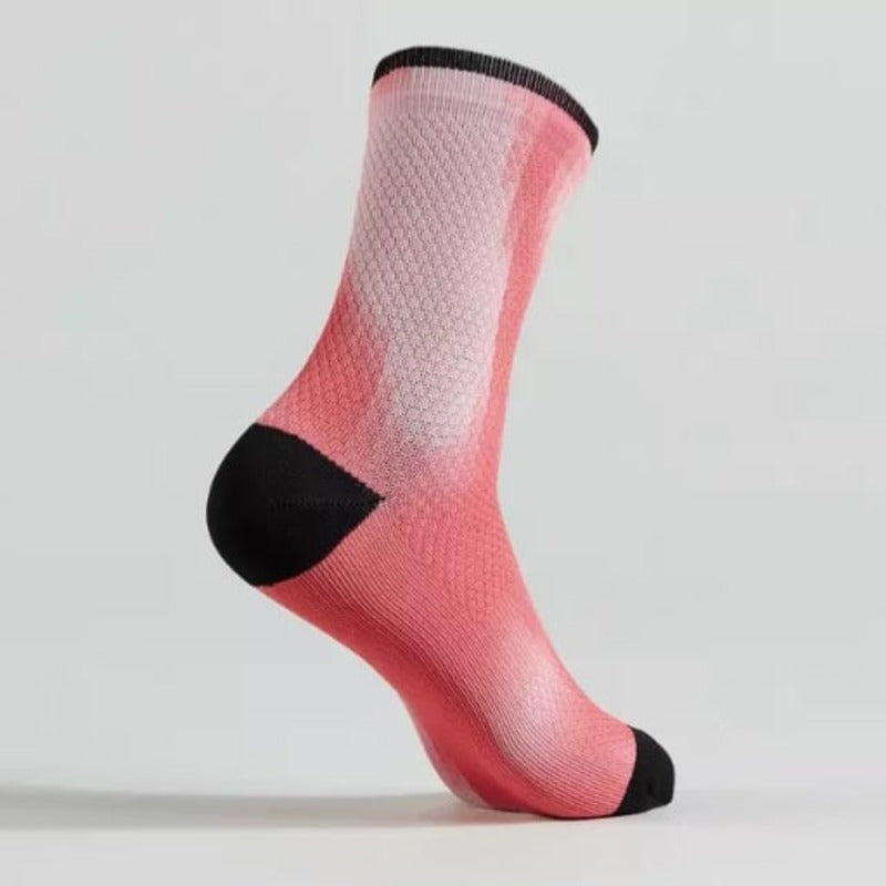 Specialized Soft Air Mid Bike Cycling Sock Vivid Coral Distortion