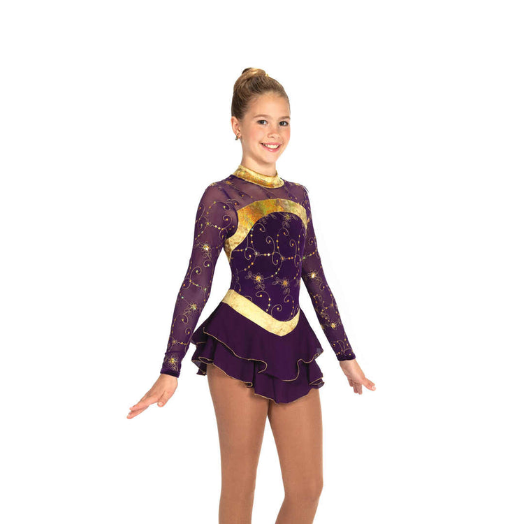 Shop Jerry's Girl's 167 Ore D'Or Figure Skating Dress Purple/Gold Edmonton Canada Store