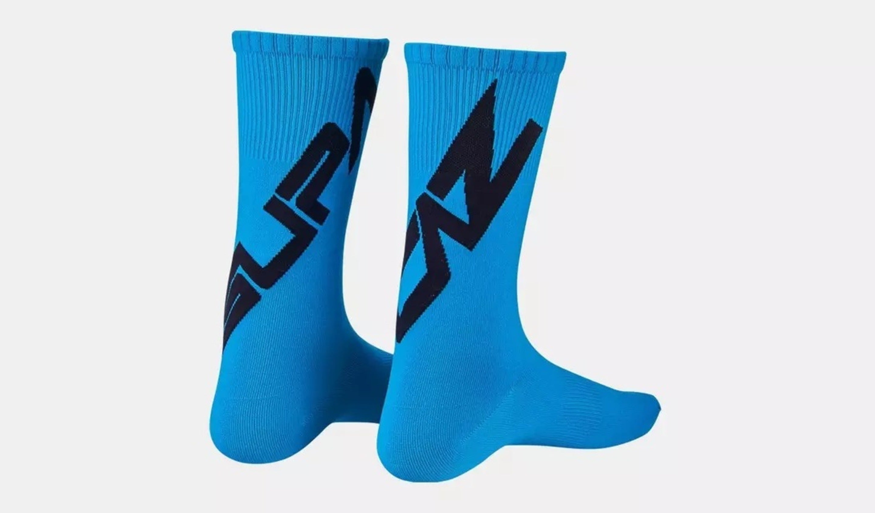 Specialized Supacaz SupaSox Twisted Cycling Bike Sock Neon Blue