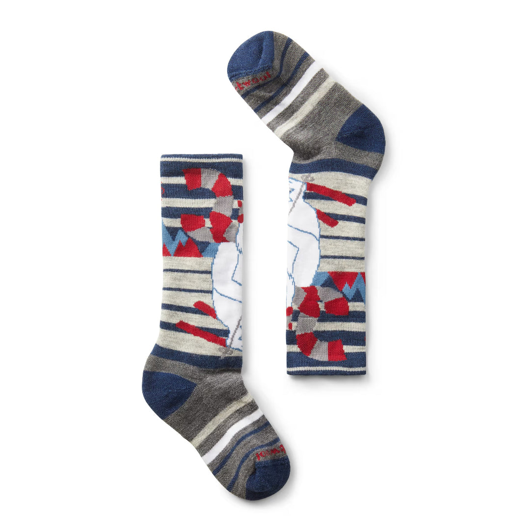 Smartwool Kids Wintersport Full Cushion Yeti OTC Sock alpine blue beige grey