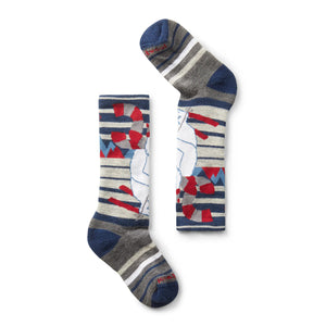 Smartwool Kids Wintersport Full Cushion Yeti OTC Sock alpine blue beige grey