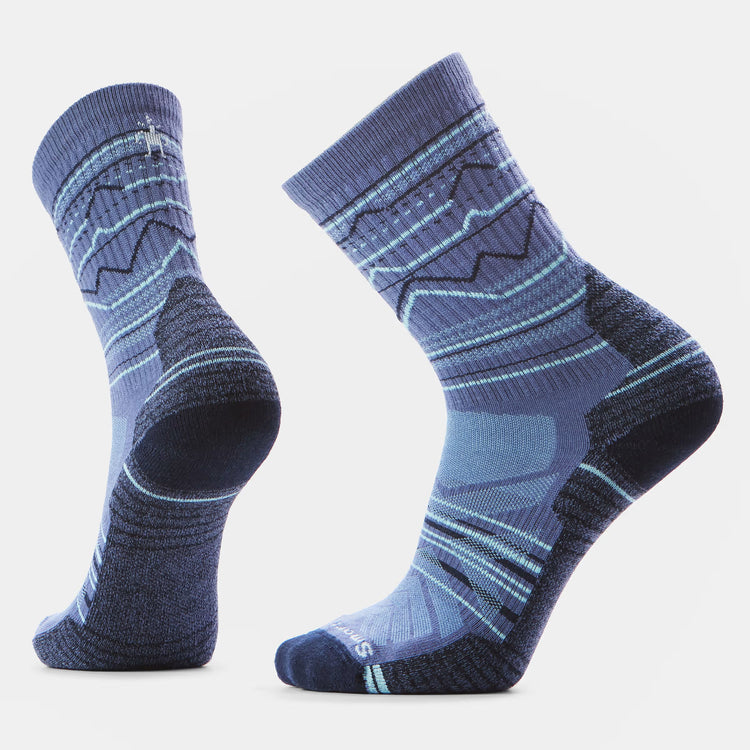 Smartwool Men's Hike Light Cushion Mountain Range Crew Socks nightfall blue