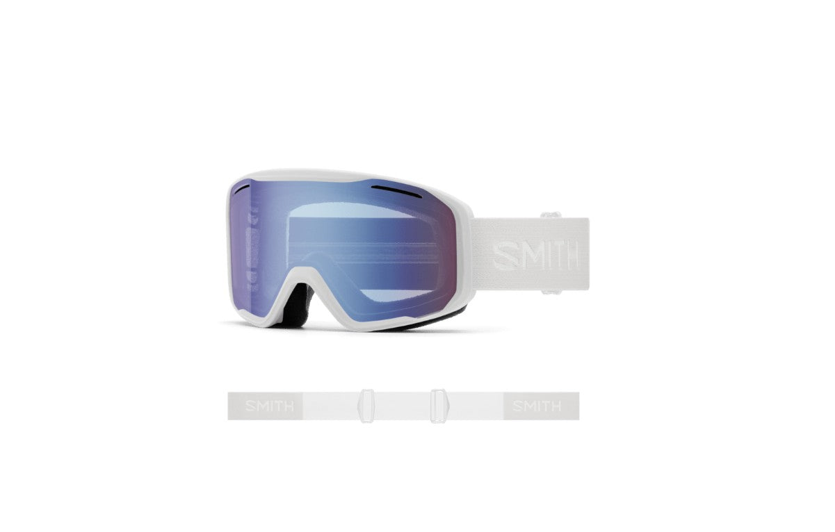 SMITH Blazer Winter Snow Goggle White Blue Sensor Mirror