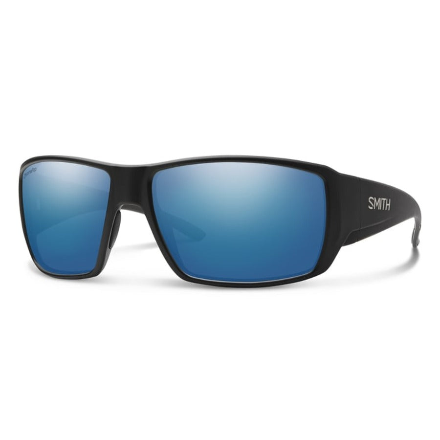 SMITH Guide's Choice Sunglasses Matte Black/ChromaPop Polarized Blue Mirror