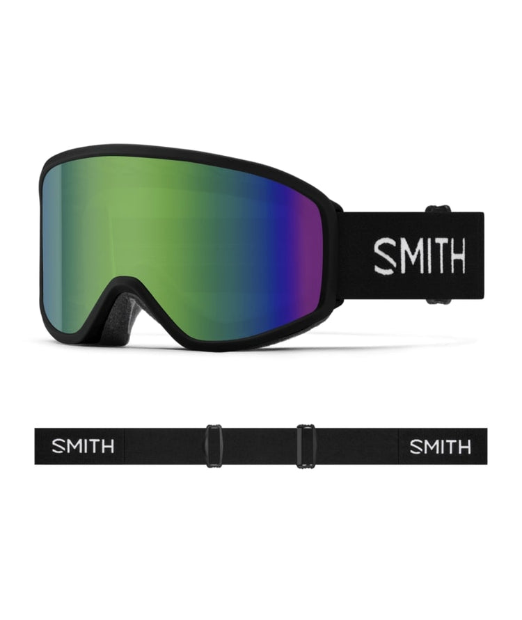 SMITH Reason OTG Winter Snow Goggles Black Green Sol-X Mirror
