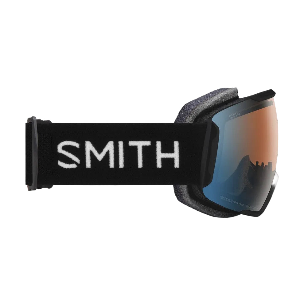 SMITH Sequence OTG Ski Goggle Black ChromaPop Pro PhotoChromic Blue Mirror Lens 