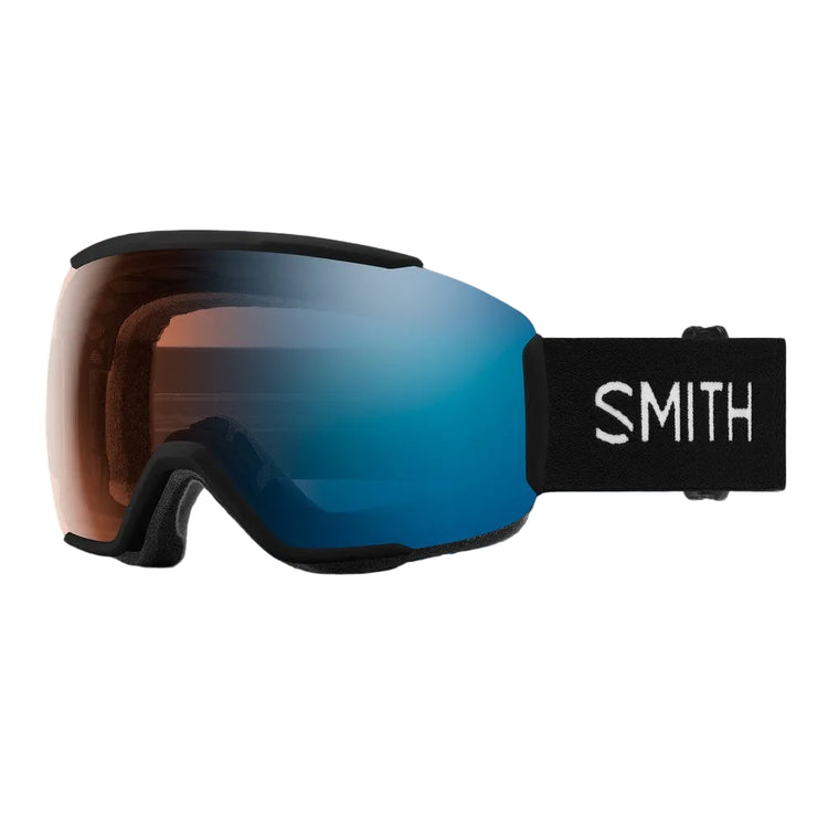 SMITH Sequence OTG Ski Goggle Black ChromaPop Pro PhotoChromic Blue Mirror Lens 