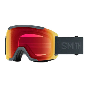 SMITH Squad Ski Goggle Slate ChromaPop Everyday Red Mirror Lens 