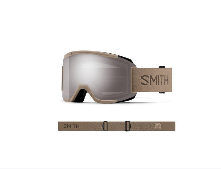 SMITH Squad Snow Goggle Bandit ChromaPop Sun Platinum Mirror