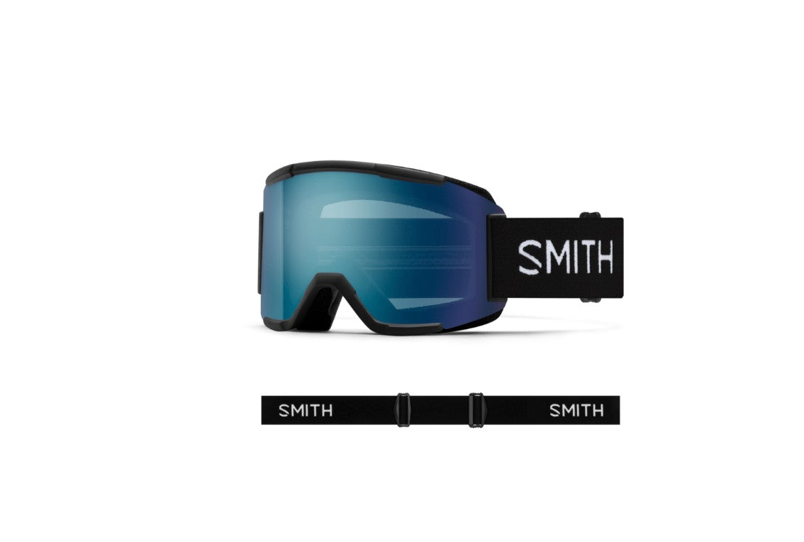 SMITH Squad Snow Goggle Black ChromaPop Everyday Blue Mirror