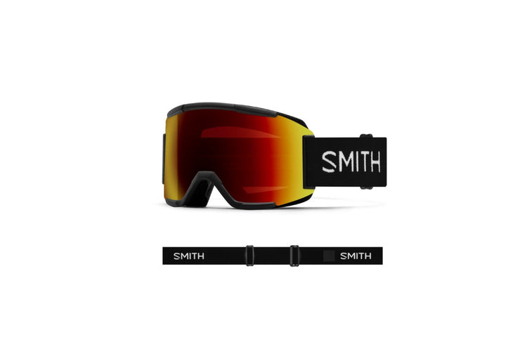 SMITH Squad Snow Goggle Black ChromaPop Sun Red Mirror