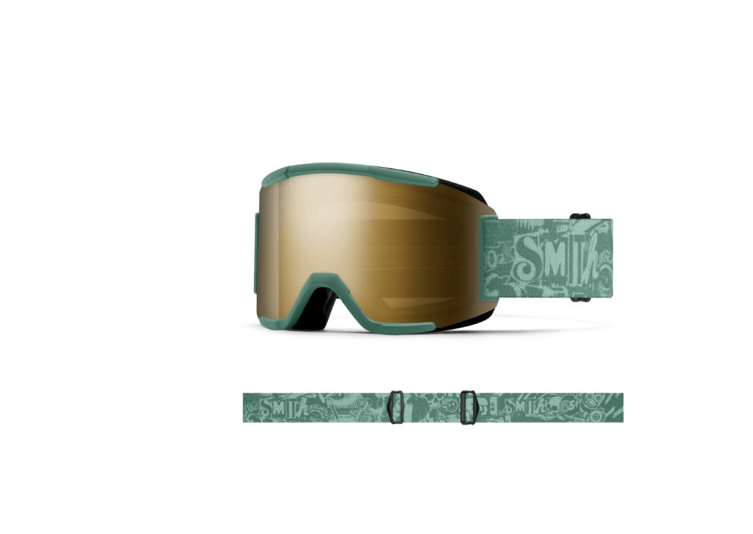 SMITH Squad Snow Goggle Cactus Zine ChromaPop Sun Black Gold Mirror