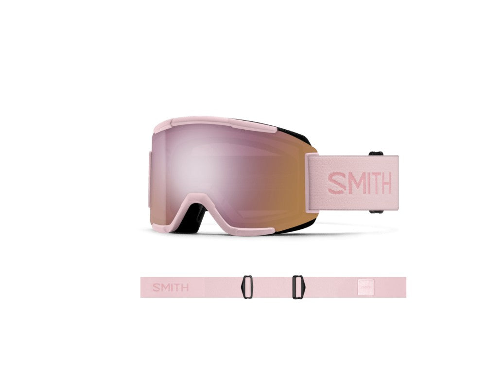 SMITH Squad Snow Goggle Carnation ChromaPop Everyday Rose Gold Mirror