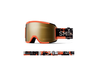 SMITH Squad Snow Goggle Cinder Chop Up ChromaPop Sun Black Gold Mirror