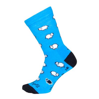 SockGuy Black Sheep Wool 6" Crew Bike Sock