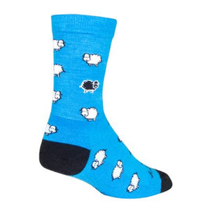 SockGuy Black Sheep Wool 6" Crew Bike Sock